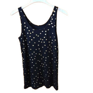 A New Day (a.n.d.) Tank top Black w/ Gold Dots Women size XXL